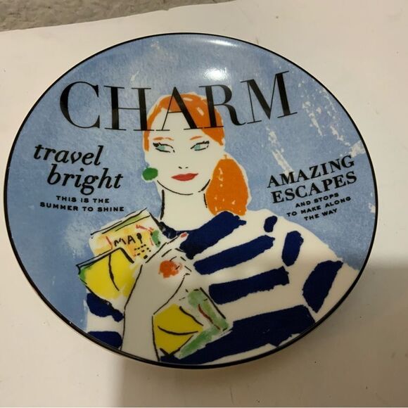 kate spade Other - Kate spade New York Lenox Porcelain Make Headlines Appetizer Plate Tidbit G13